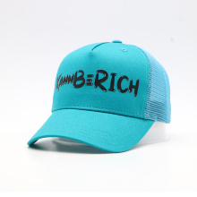 Wholesale Blue Cotton Twill Trucker Hat